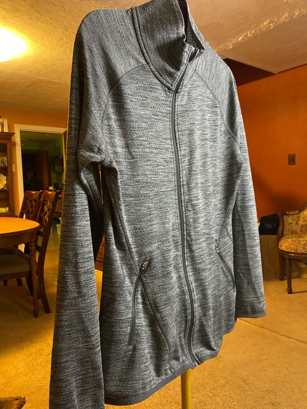 Champion Grey Full-Zip Heathered Jacket